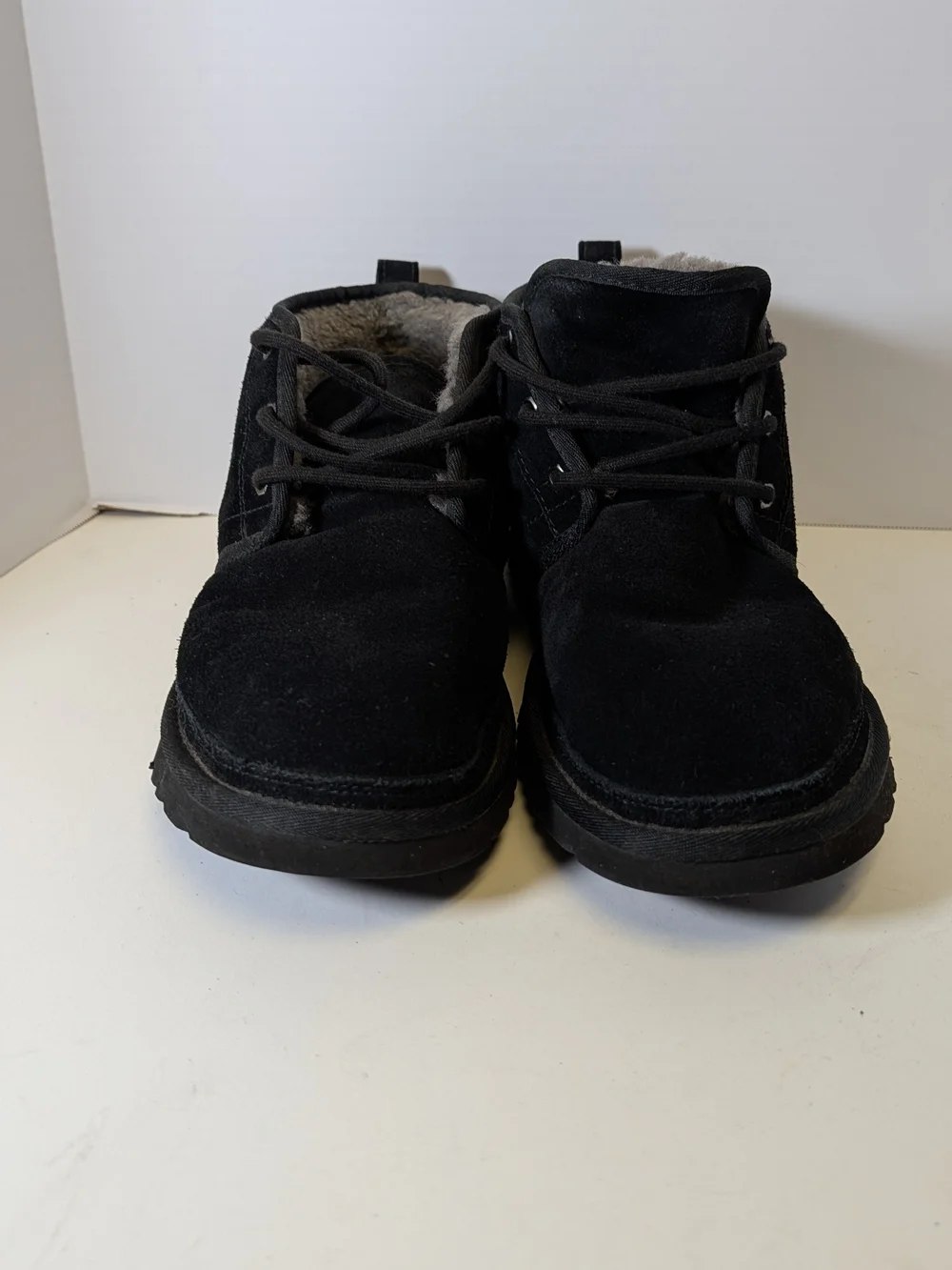 UGG Men's Black Suede Chukka Boot with Shearling Lining